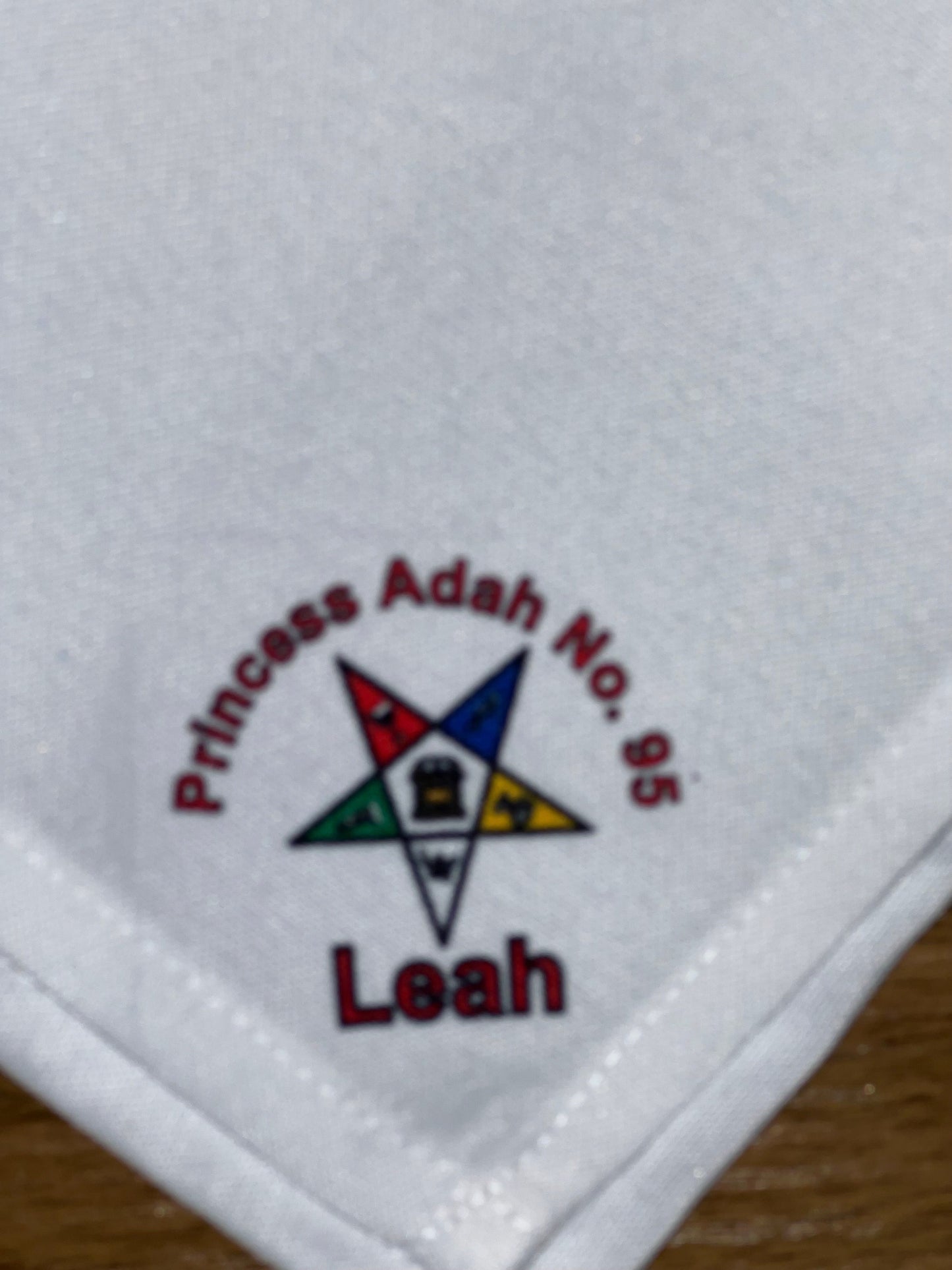 Personalized order of eastern star oes logo handkerchiefs, sorority, fraternity, Adah