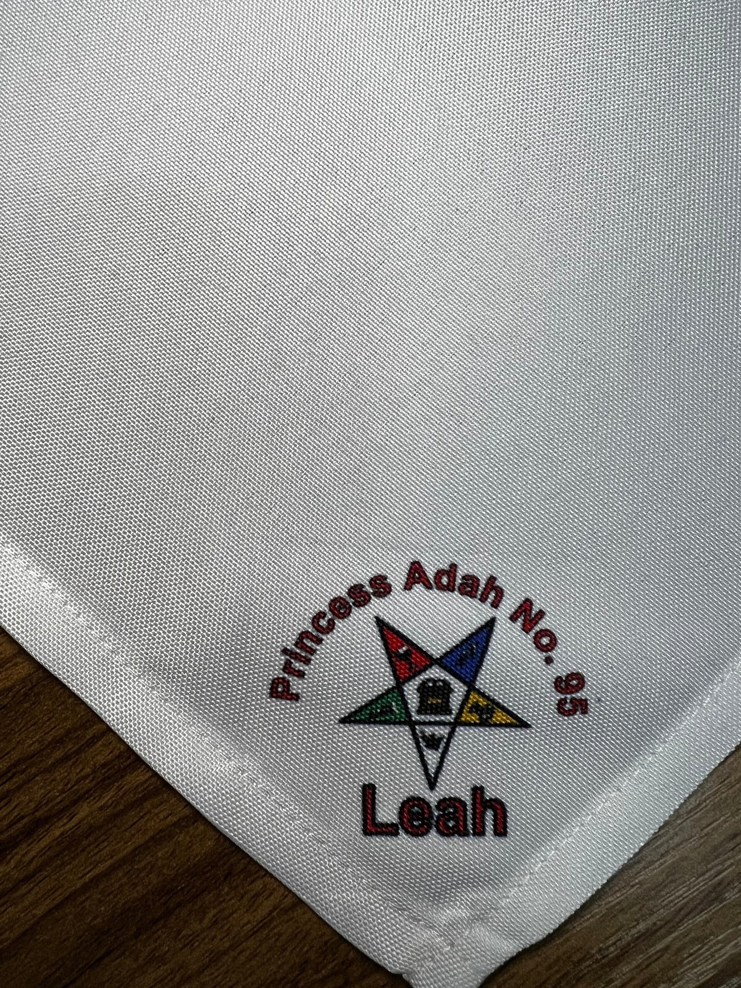 Personalized order of eastern star oes logo handkerchiefs, sorority, fraternity, Adah
