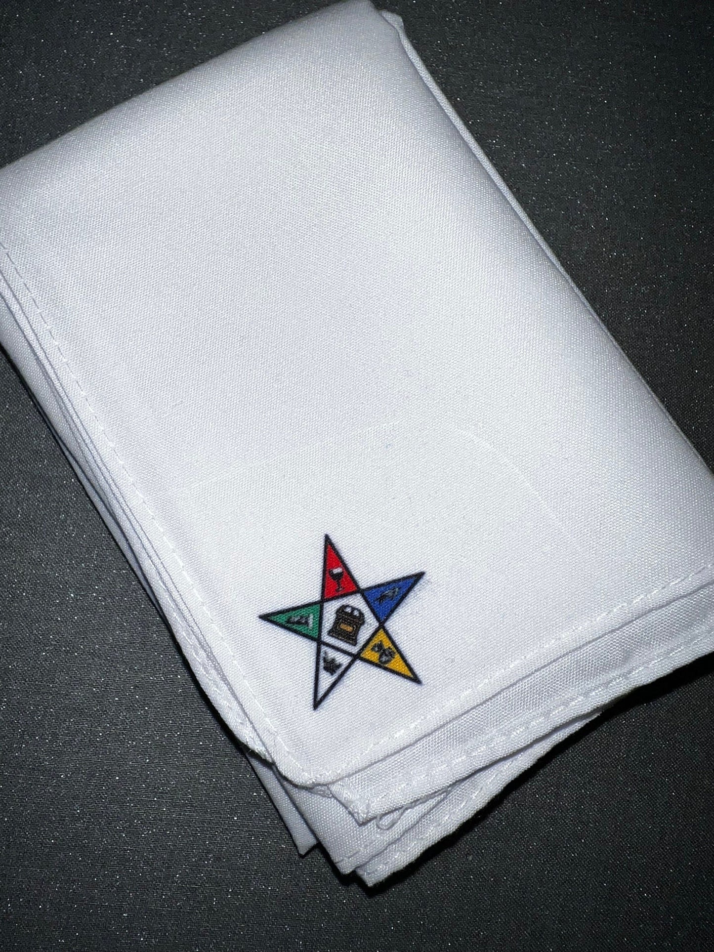 Personalized order of eastern star oes logo handkerchiefs, sorority, fraternity, Adah