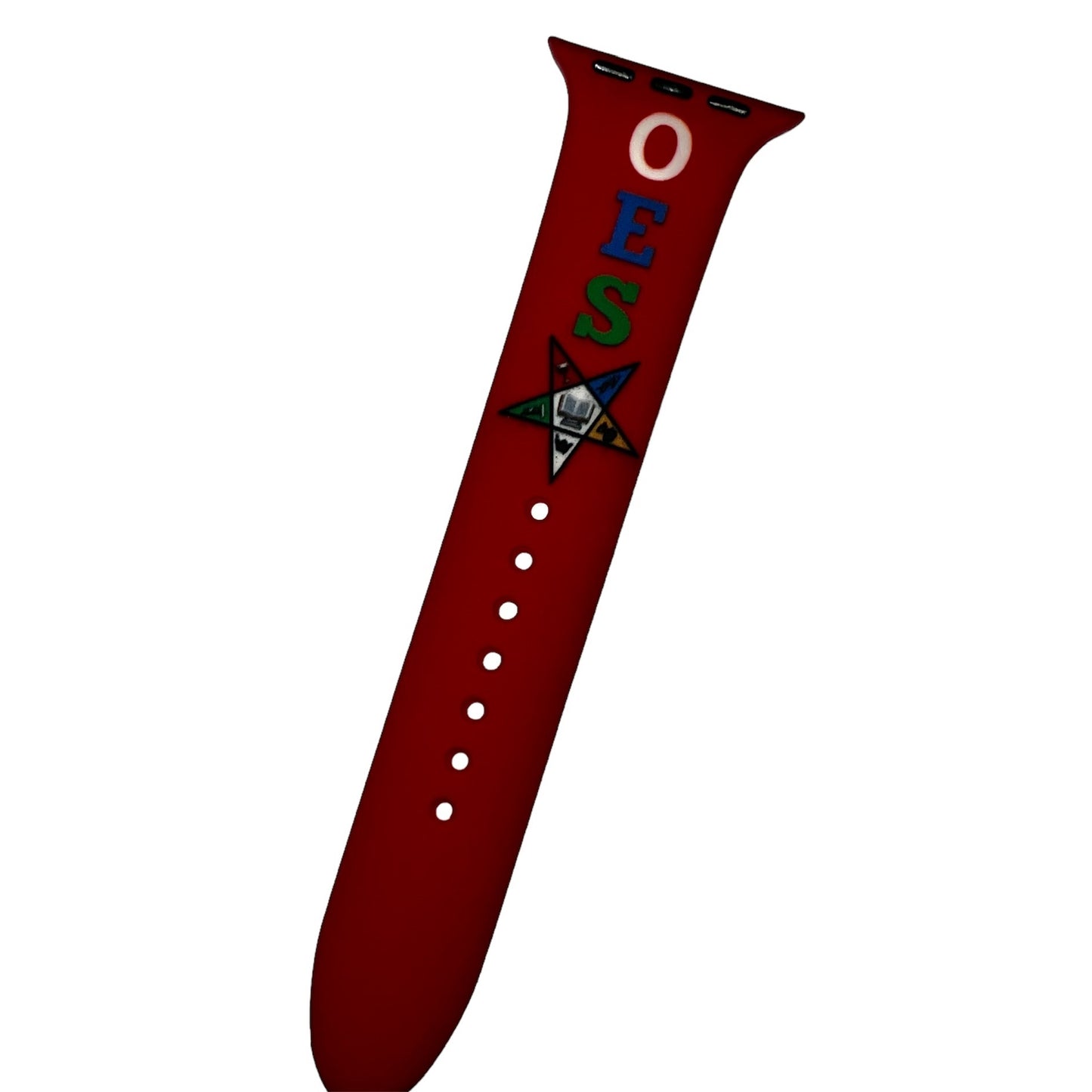 Red OES Star Order of Eastern Star Silicone Aple watch Band for Apple Watch Size 38/40/41/42/44 MM (watch not included) (Copy)