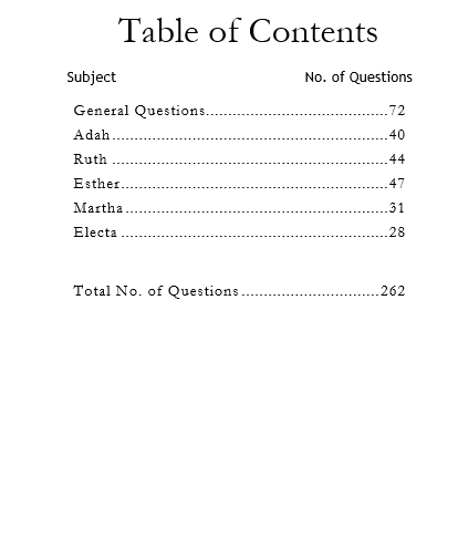 Starlight Catechism order of Eastern star