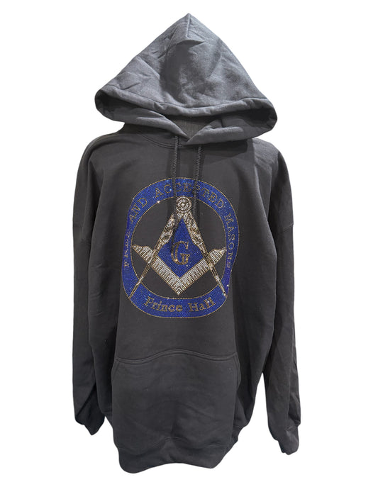Masonic Prince Hall Crystal Bling Hoodie Top Shirt
