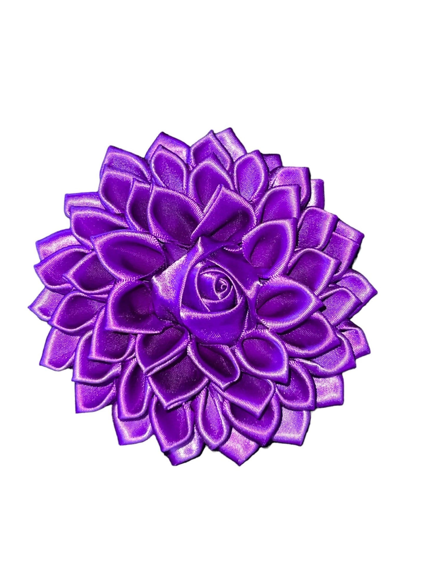 Purple rosett Roseary chapter of sorrow Purple Flower Brooch, Flower Corsage Broach Pin