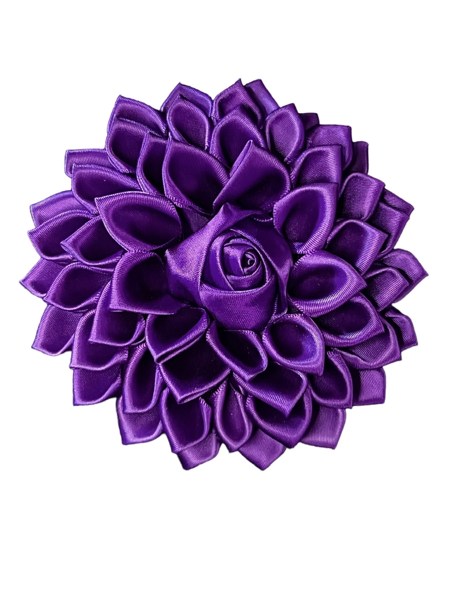 Purple rosett Roseary chapter of sorrow Purple Flower Brooch, Flower Corsage Broach Pin