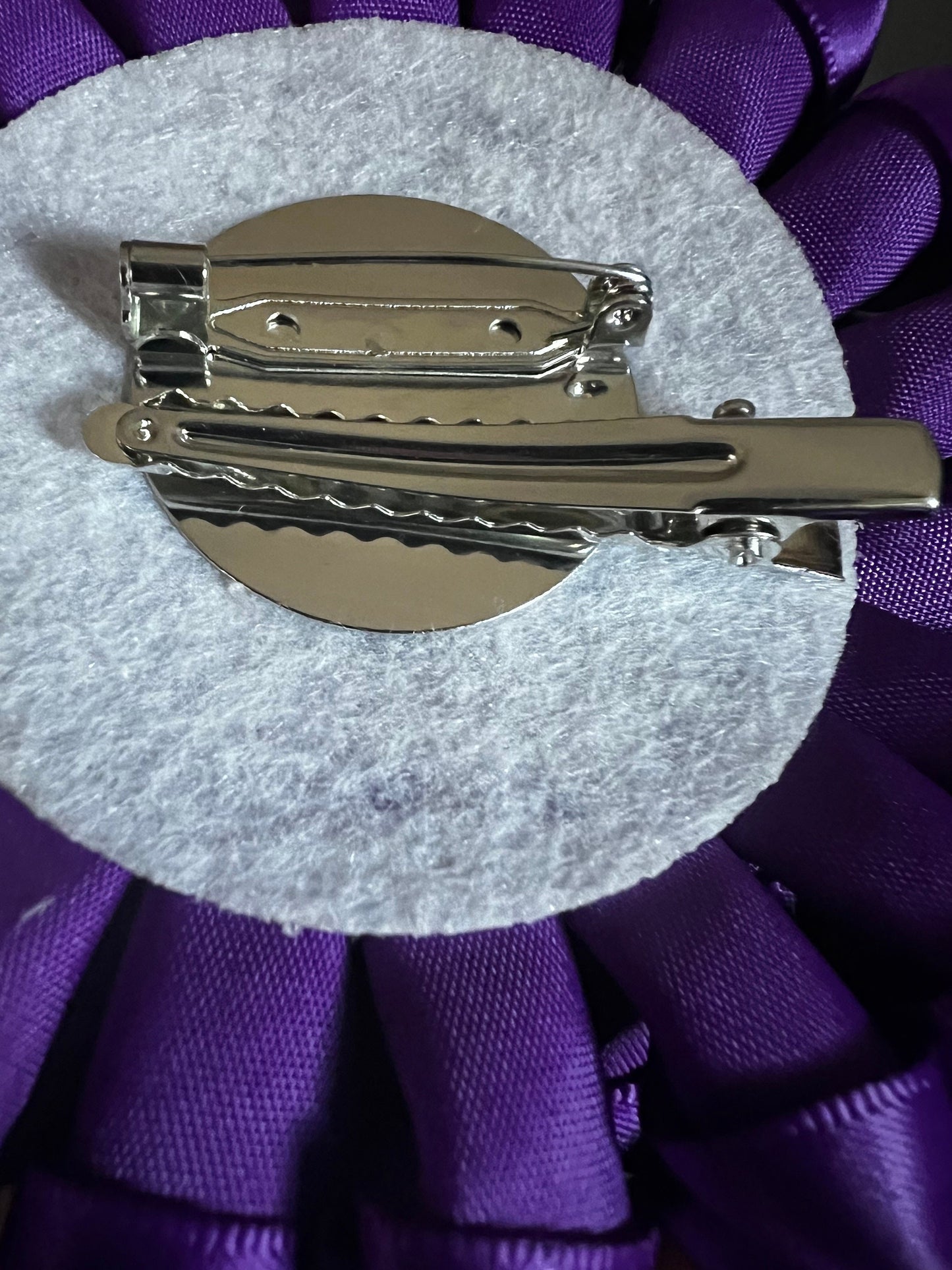 Purple rosett Roseary chapter of sorrow Purple Flower Brooch, Flower Corsage Broach Pin