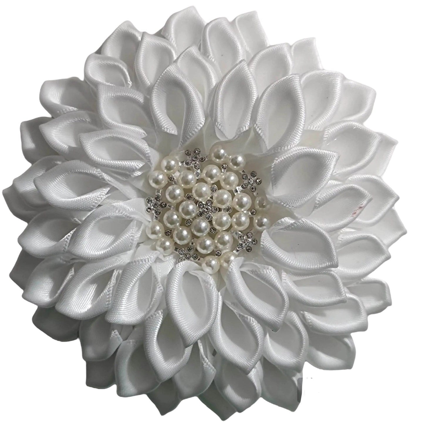OES All white pearl design centerFlower Brooch, Flower Corsage Broach Pin