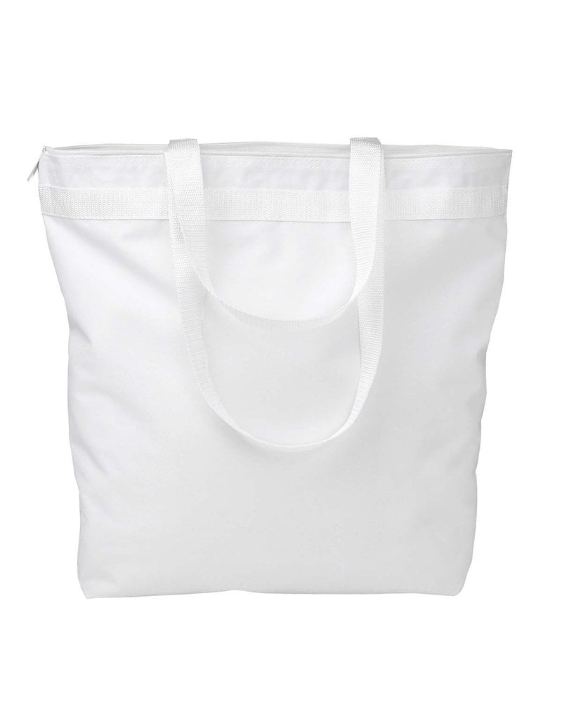 Order of Eastern Star OES logo large White bag w/ zipper, Logo on one sides