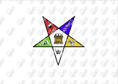 OES Blank Note card Order of Eastern Star Sisters sisterhood Fraternal Holiday Sorority Folded blank card