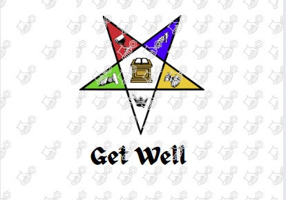 OES Get well Order of Eastern Star Sisters sisterhood Fraternal Holiday Sorority Folded blank card