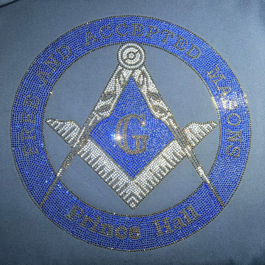 Masonic Prince Hall Dickie style Crystal Bling shirt