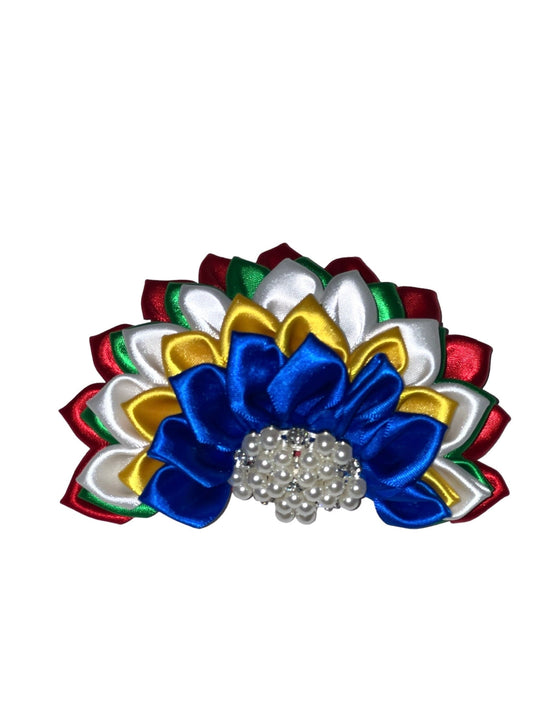 Oes colors fan syles flower brooch,  flower corsage broach pin