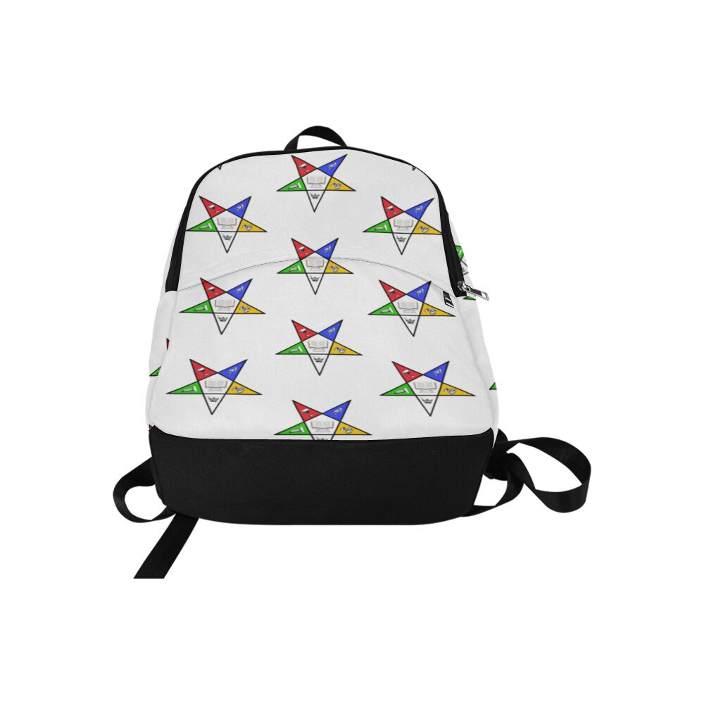 Order of Eastern Star White OES logo Backpack, OES Bag, OES backpack