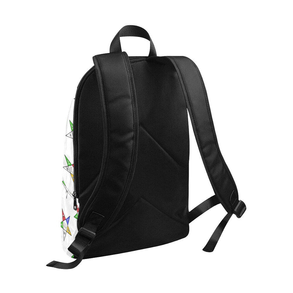 Order of Eastern Star White OES logo Backpack, OES Bag, OES backpack