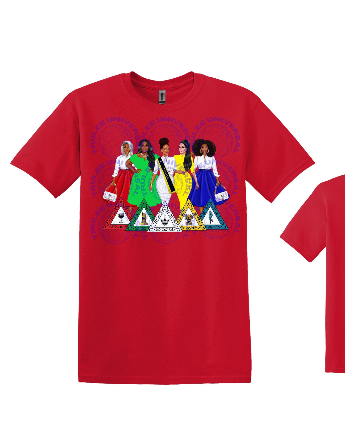 5 heroines Sisters Order of Eastern Star OES Sorority T-shirt teeshirt tee-shirt Sisterhood Freemasonic both star designs