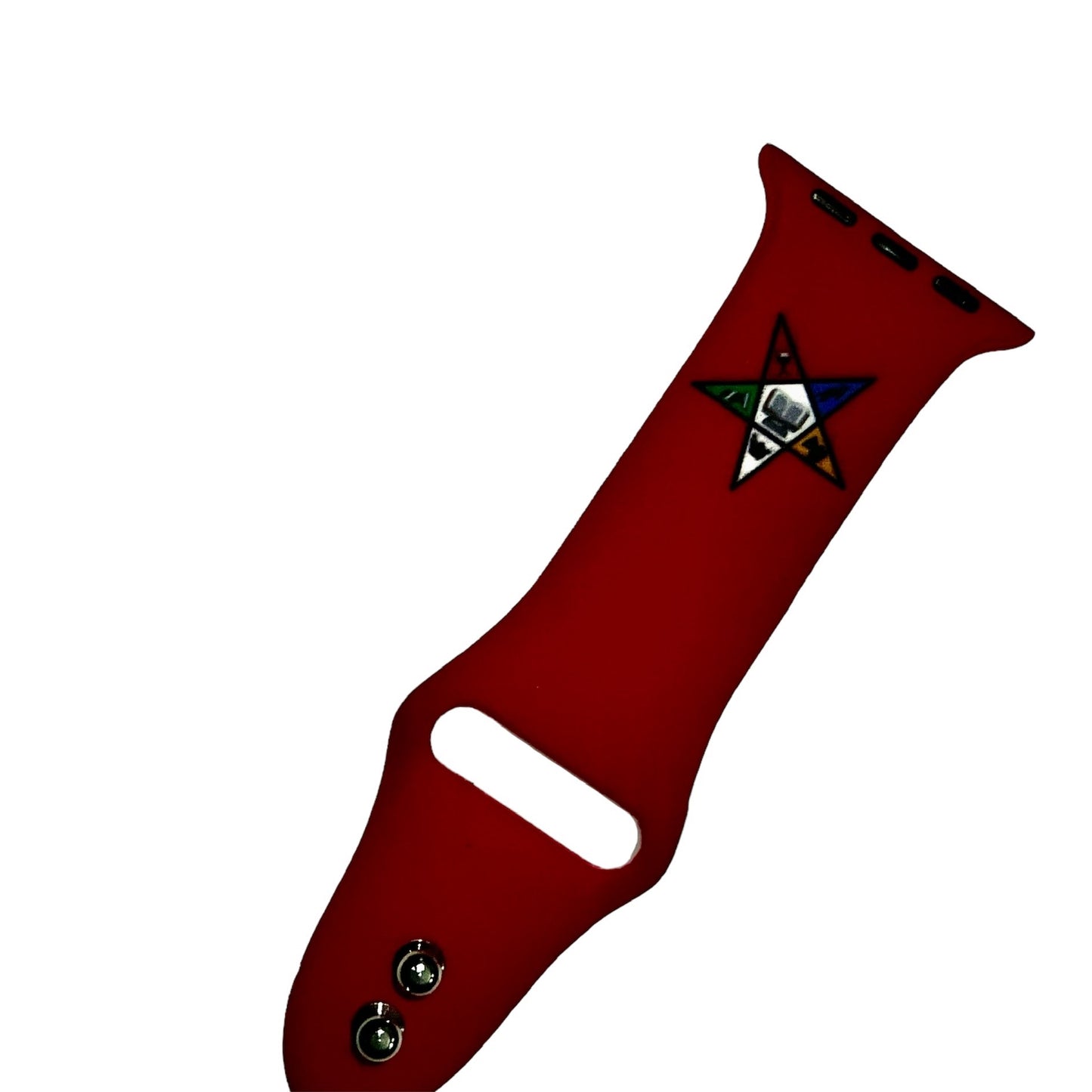 Red OES Star Order of Eastern Star Silicone Aple watch Band for Apple Watch Size 38/40/41/42/44 MM (watch not included) (Copy)