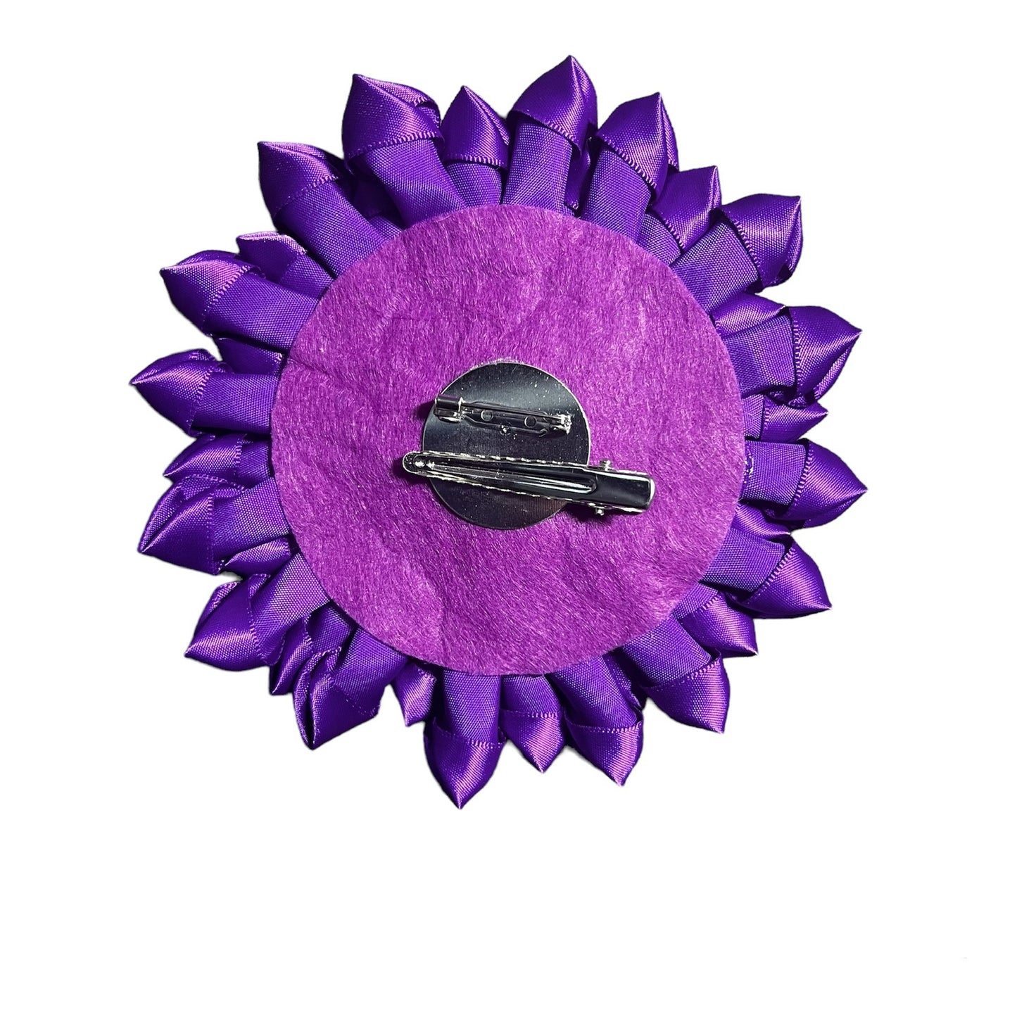 Purple rosett Roseary chapter of sorrow Purple Flower Brooch,  Flower Corsage Broach Pin