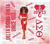 1913 Delta Sorority Delta Sigma Theta Skinny Tumbler Sublimation PRINTABLE PNG, Tumbler, Digital download