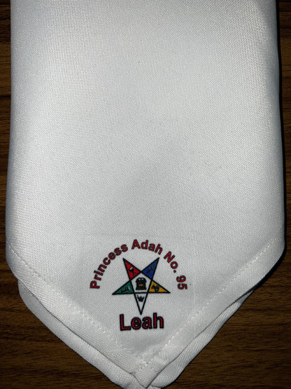 Personalized Order of Eastern Star OES Logo Handkerchiefs, Sorority, Fraternity