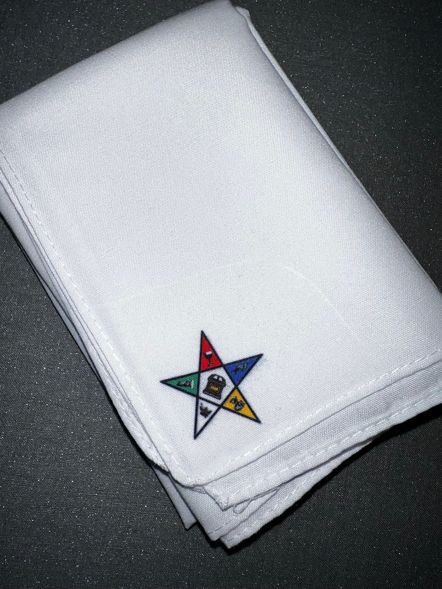 Personalized Order of Eastern Star OES Logo Handkerchiefs, Sorority, Fraternity