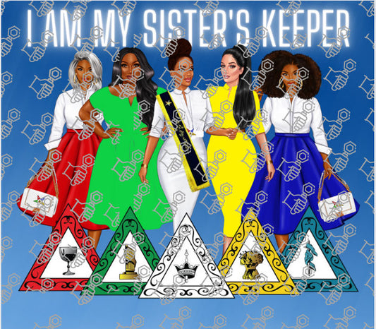 OES Order of Eastern Star Sisters sisterhood Fraternal My sister's Keeper Sorority Folded blank card