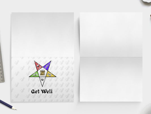 OES Get well Order of Eastern Star Sisters sisterhood Fraternal Holiday Sorority Folded blank card