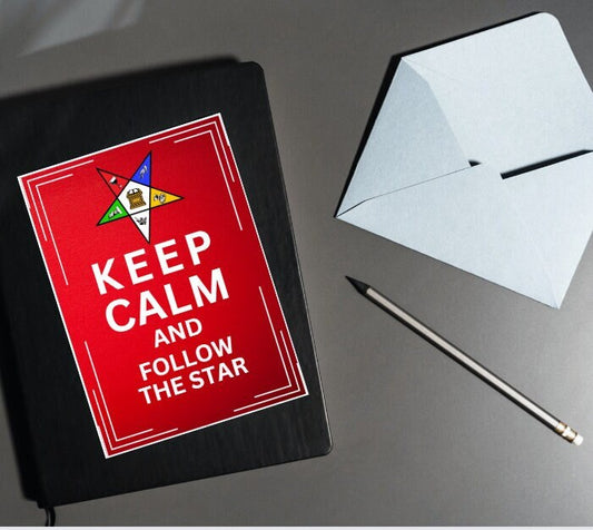 Keep Calm OES Order of Eastern Star Sisters sisterhood Fraternal Sorority Folded blank Greeting card