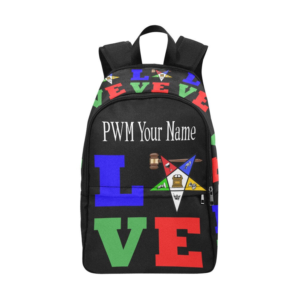 PWM Past Worthy Matron or Member Fabric Backpack