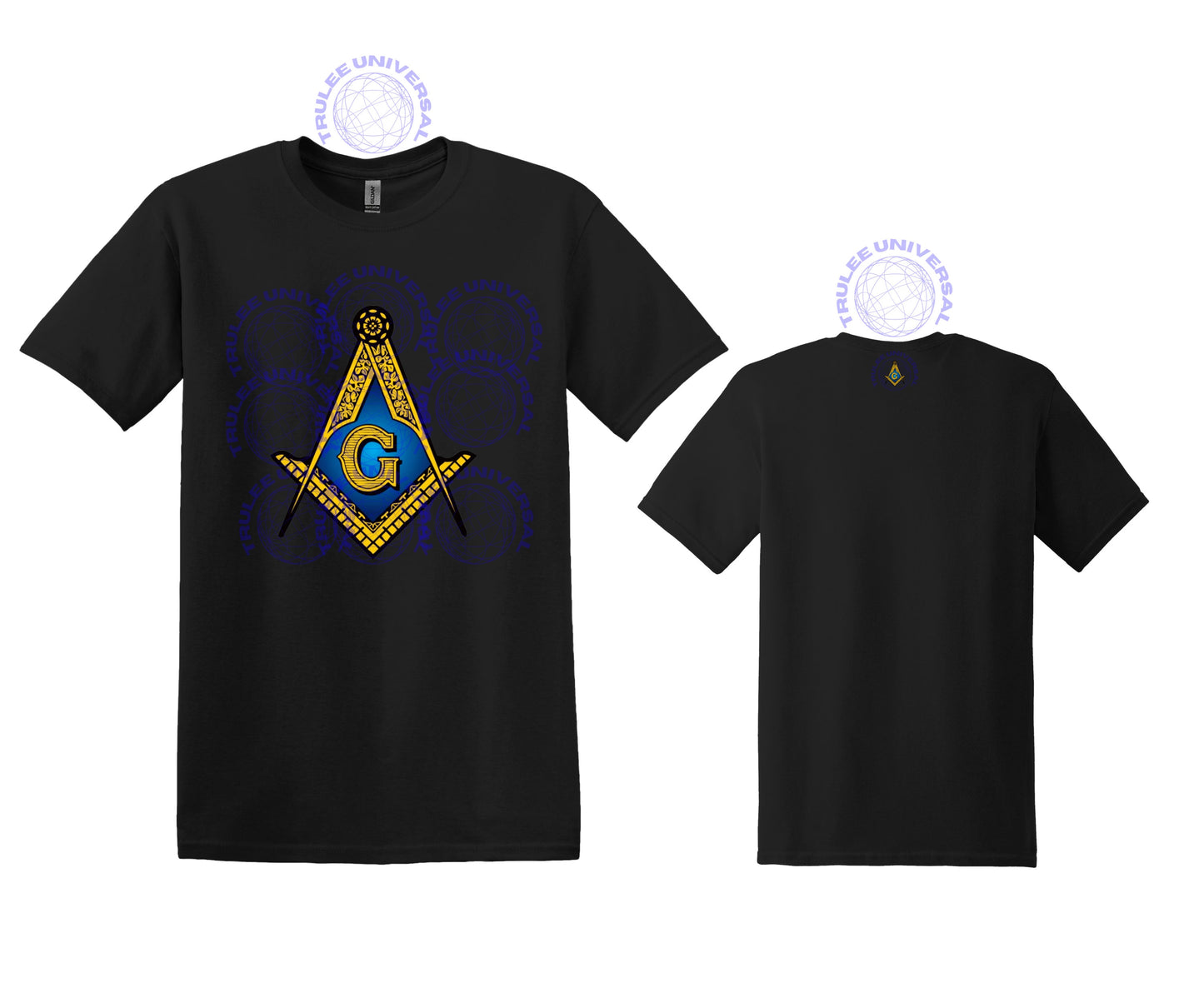 Masonic compass and Square logo Freemasonry lodge tee shirt