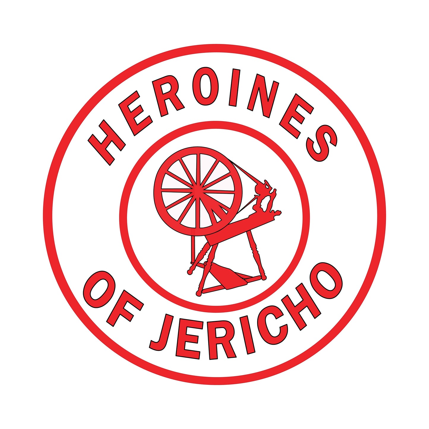 Heroines of Jericho HOJ Large Tote bag with logo both wheel design.