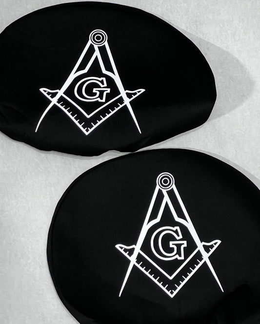 Masonic Reflective Logo Mason Lodge Universal Headrest Covers for Cars, SUV's and Trucks